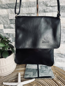 lusciousscarves Handbags Black Small , Soft Italian Leather Crossbody Bag