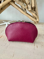 Load image into Gallery viewer, lusciousscarves Handbags Burgundy Italian leather coin purse
