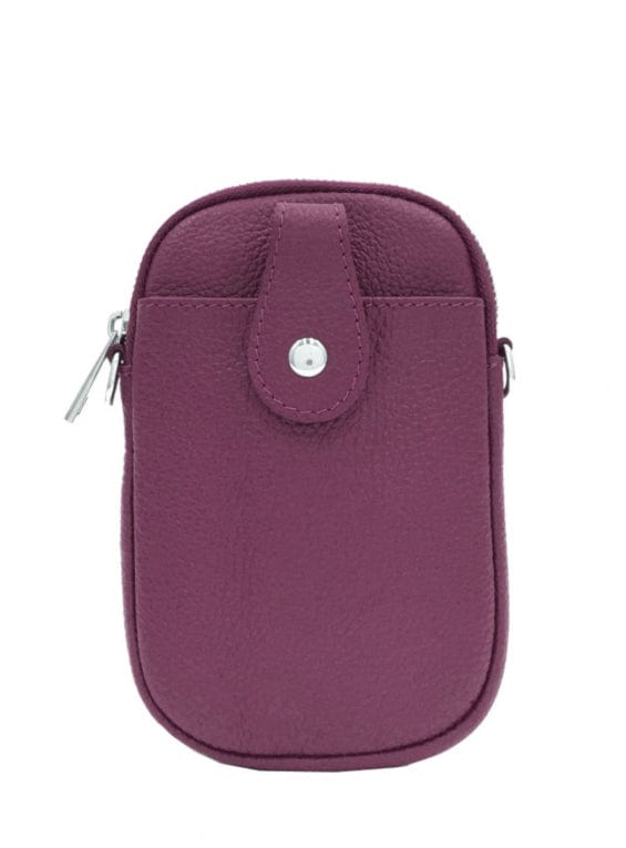 lusciousscarves Handbags Burgundy Italian leather crossbody phone bag - lots of colours available