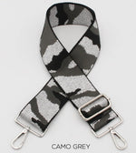 Load image into Gallery viewer, lusciousscarves Handbags Camo-grey Interchangeable Bag Straps with Silver Hardware - Lots of colours available.
