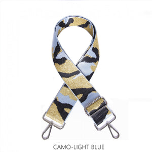 lusciousscarves Handbags Camo- Pale blue Interchangeable Bag Straps with Silver Hardware - Lots of colours available.