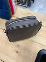 Load image into Gallery viewer, lusciousscarves Handbags CHOC BROWN Leather tassel camera style crossbody bag / handbag
