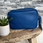 Load image into Gallery viewer, lusciousscarves Handbags Cobalt Blue Italian Leather Soft Crossbody Camera Bag
