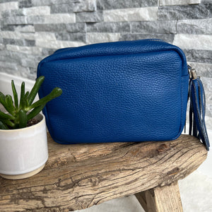 lusciousscarves Handbags Cobalt Blue Italian Leather Soft Crossbody Camera Bag