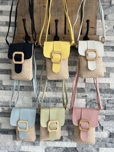 lusciousscarves Handbags Crossbody Phone Pouch , Woven Design Small Bag
