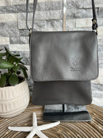 Load image into Gallery viewer, lusciousscarves Handbags Dark Grey Small , Soft Italian Leather Crossbody Bag
