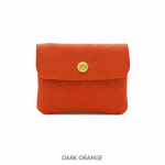 Load image into Gallery viewer, lusciousscarves Handbags Dark Orange Small leather coin popper purse , 20 colours available
