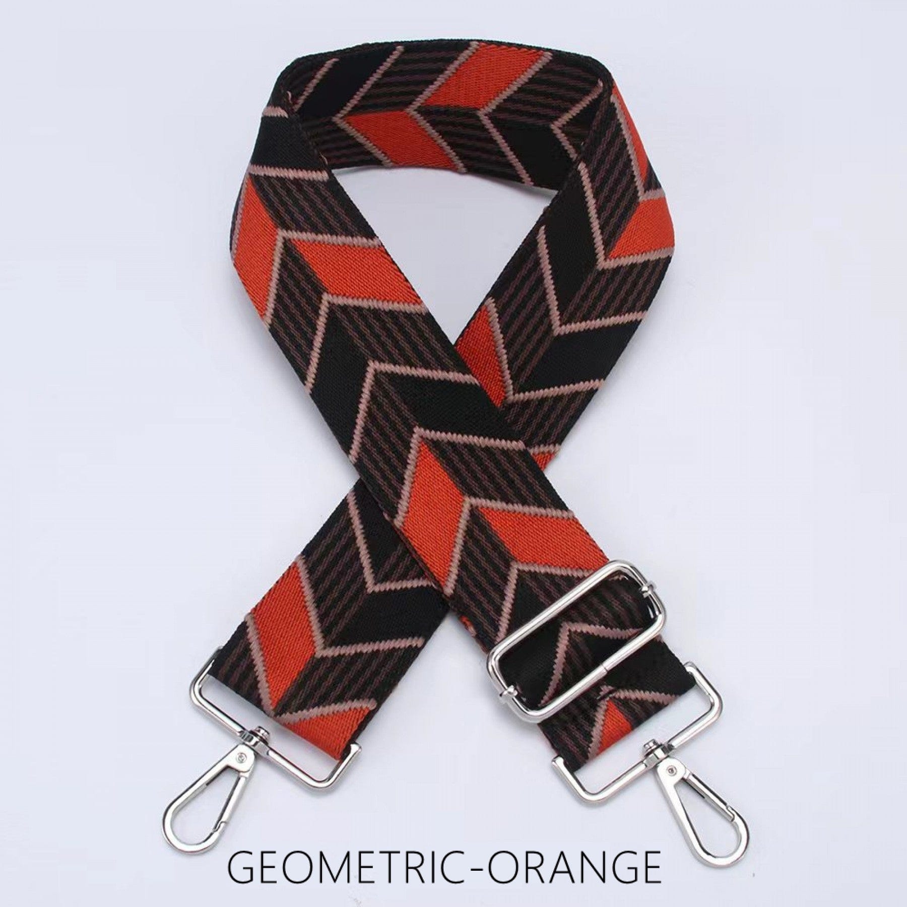lusciousscarves Handbags Geometric Orange Interchangeable Bag Straps with Silver Hardware - Lots of colours available.