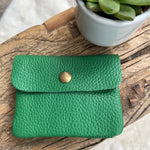 Load image into Gallery viewer, lusciousscarves Handbags Green Small leather coin purse , 20 colours available
