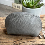 Load image into Gallery viewer, lusciousscarves Handbags Grey Italian leather coin purse
