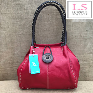 lusciousscarves Handbags Hot Pink Faux Leather Big Button Fashion Shoulder Bag Handbag