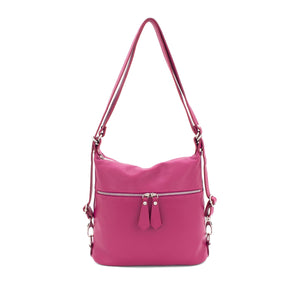 lusciousscarves Handbags Hot pink Italian Leather Convertible Bag Handbag / Rucksack / Backpack