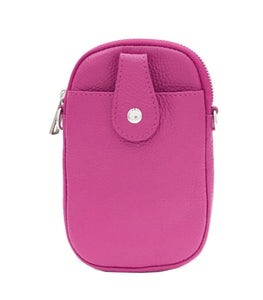 lusciousscarves Handbags Hot pink Italian leather crossbody phone bag - lots of colours available