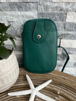 Load image into Gallery viewer, lusciousscarves Handbags Italian leather crossbody phone bag - lots of colours
