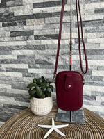 Load image into Gallery viewer, lusciousscarves Handbags Italian leather crossbody phone bag - lots of colours
