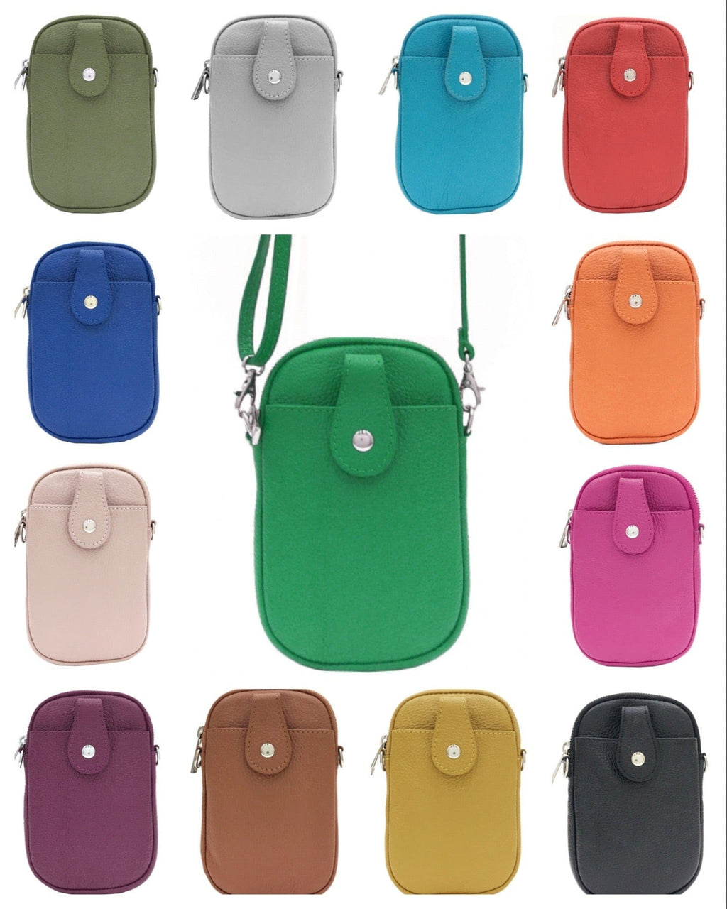 lusciousscarves Handbags Italian leather crossbody phone bag - lots of colours