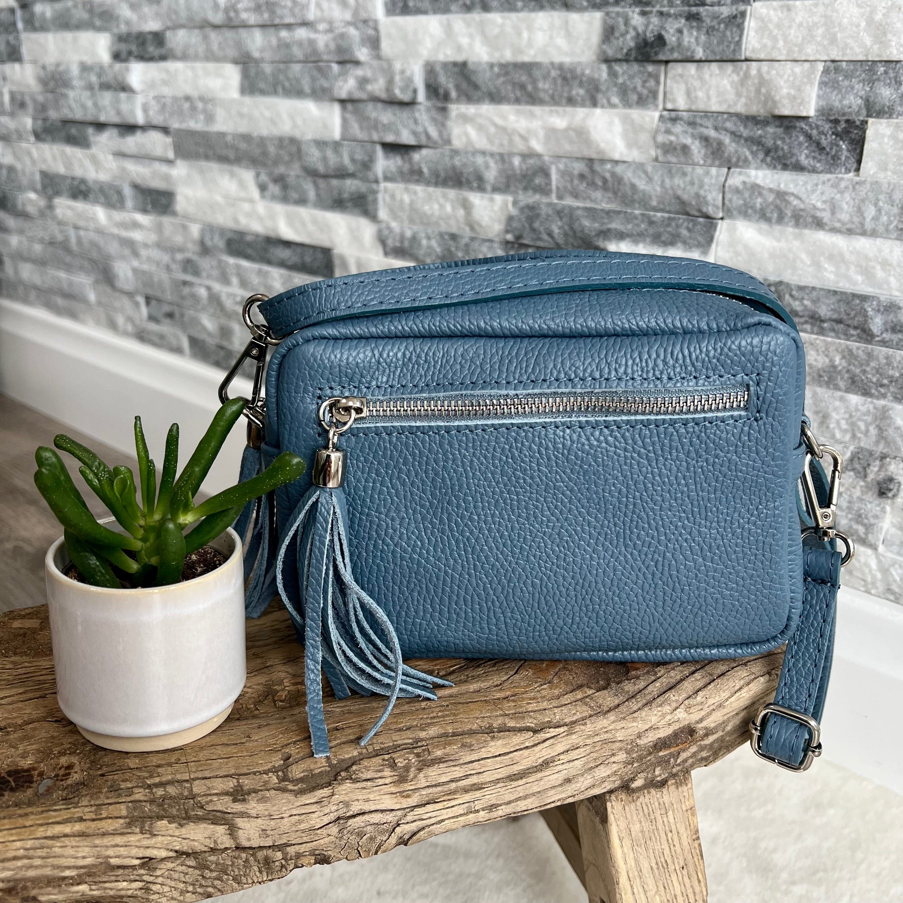lusciousscarves Handbags Italian Leather Soft Crossbody Camera Bag