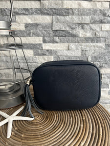 lusciousscarves Handbags Leather tassel camera style crossbody bag.