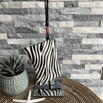 Load image into Gallery viewer, lusciousscarves Handbags Leather zebra print clutch bag/purse

