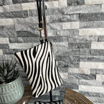 Load image into Gallery viewer, lusciousscarves Handbags Leather zebra print clutch bag/purse
