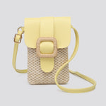 Load image into Gallery viewer, lusciousscarves Handbags Lemon Crossbody Phone Pouch , Woven Design Small Bag
