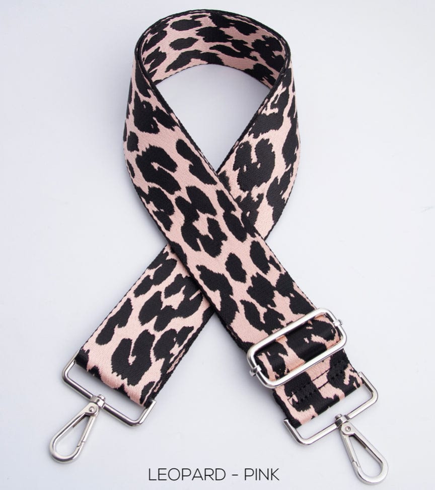 lusciousscarves Handbags Leopard Pink Interchangeable Bag Straps with Silver Hardware - Lots of colours available.