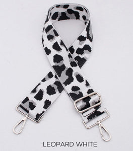 lusciousscarves Handbags Leopard White Interchangeable Bag Straps with Silver Hardware - Lots of colours available.
