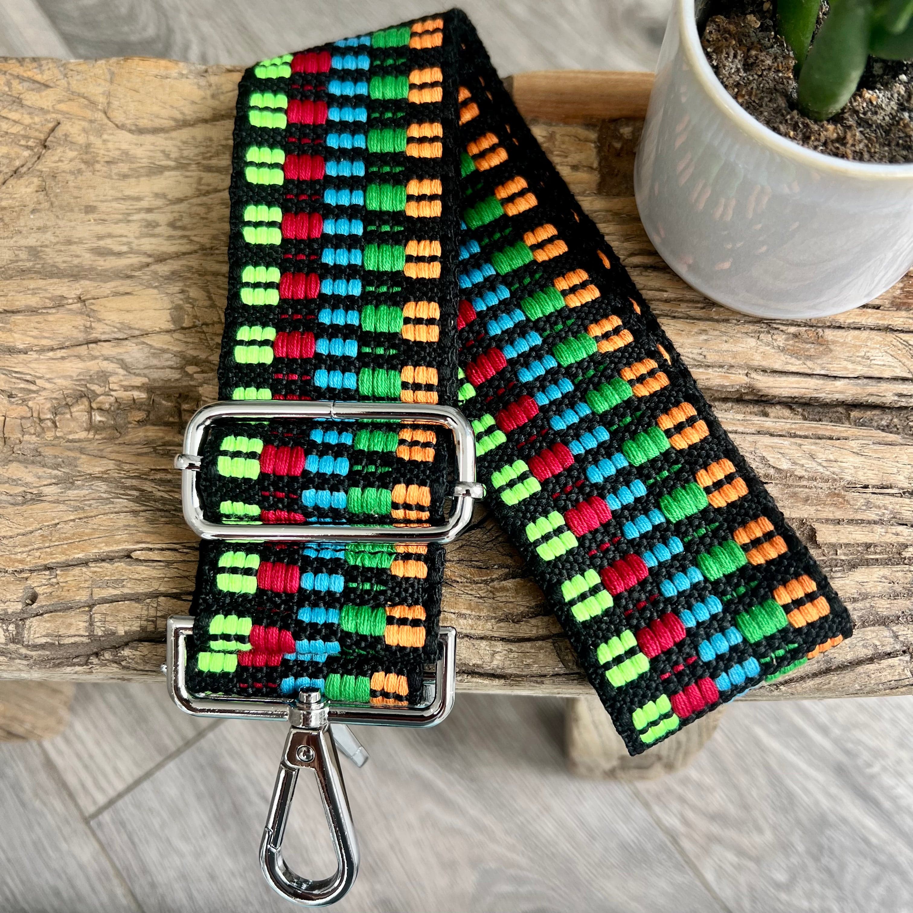 lusciousscarves Handbags Multi Z stitch Interchangeable Bag Straps with Silver Hardware - Lots of colours available.