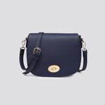 Load image into Gallery viewer, lusciousscarves Handbags Navy Crossbody Twist Clasp Closer Bag
