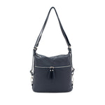Load image into Gallery viewer, lusciousscarves Handbags Navy Italian Leather Convertible Bag Handbag / Rucksack / Backpack
