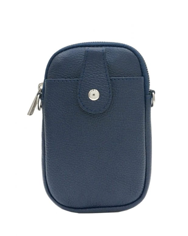 lusciousscarves Handbags Navy Italian leather crossbody phone bag - lots of colours available