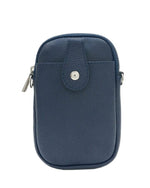 Load image into Gallery viewer, lusciousscarves Handbags Navy Italian leather crossbody phone bag - lots of colours available
