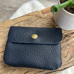 Load image into Gallery viewer, lusciousscarves Handbags Navy Small leather coin purse , 20 colours available
