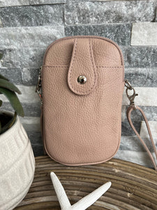 Italian Leather Triple Compartment Crossbody