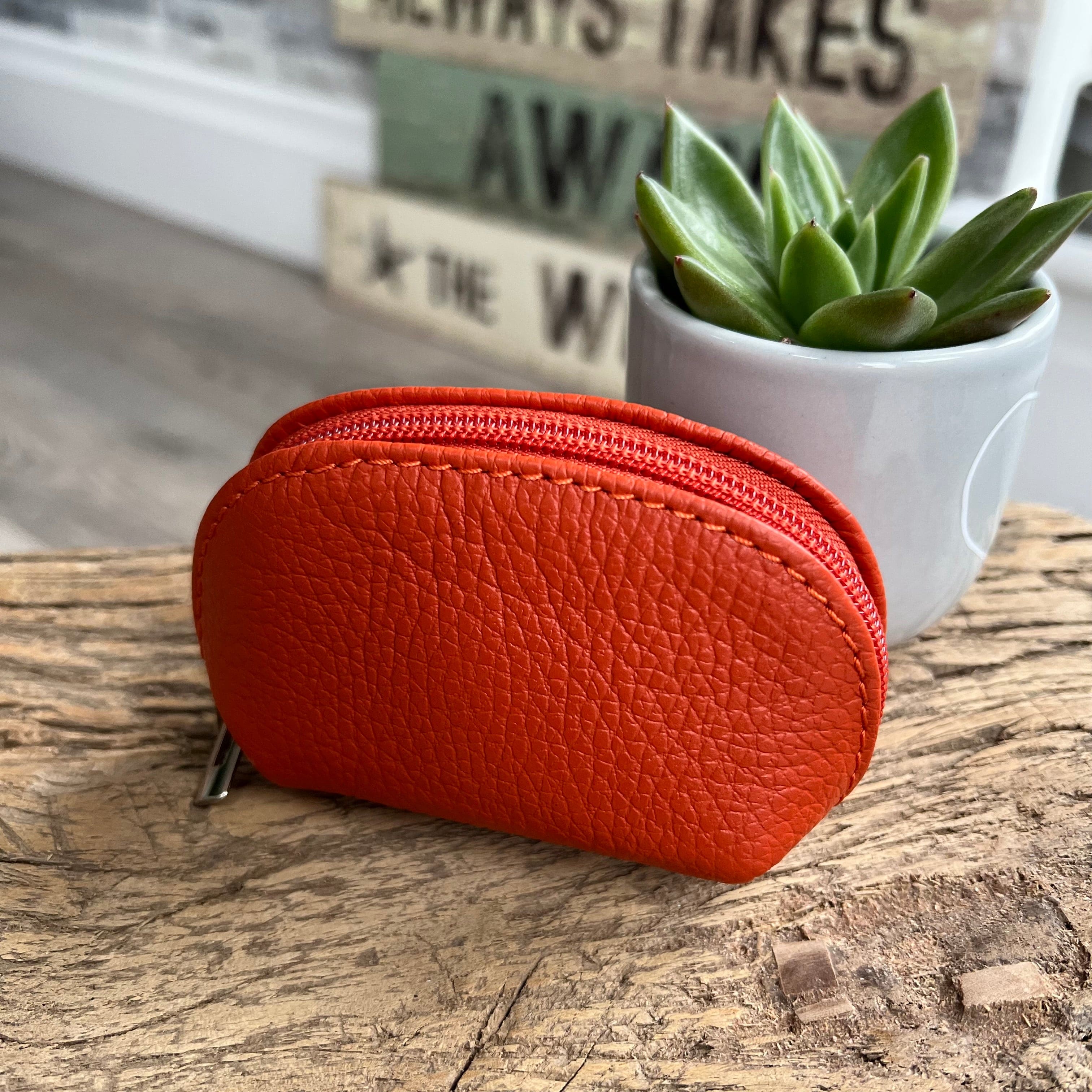 lusciousscarves Handbags Orange Italian leather coin purse