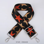 Load image into Gallery viewer, lusciousscarves Handbags Orange star Interchangeable Bag Straps with Silver Hardware - Lots of colours available.

