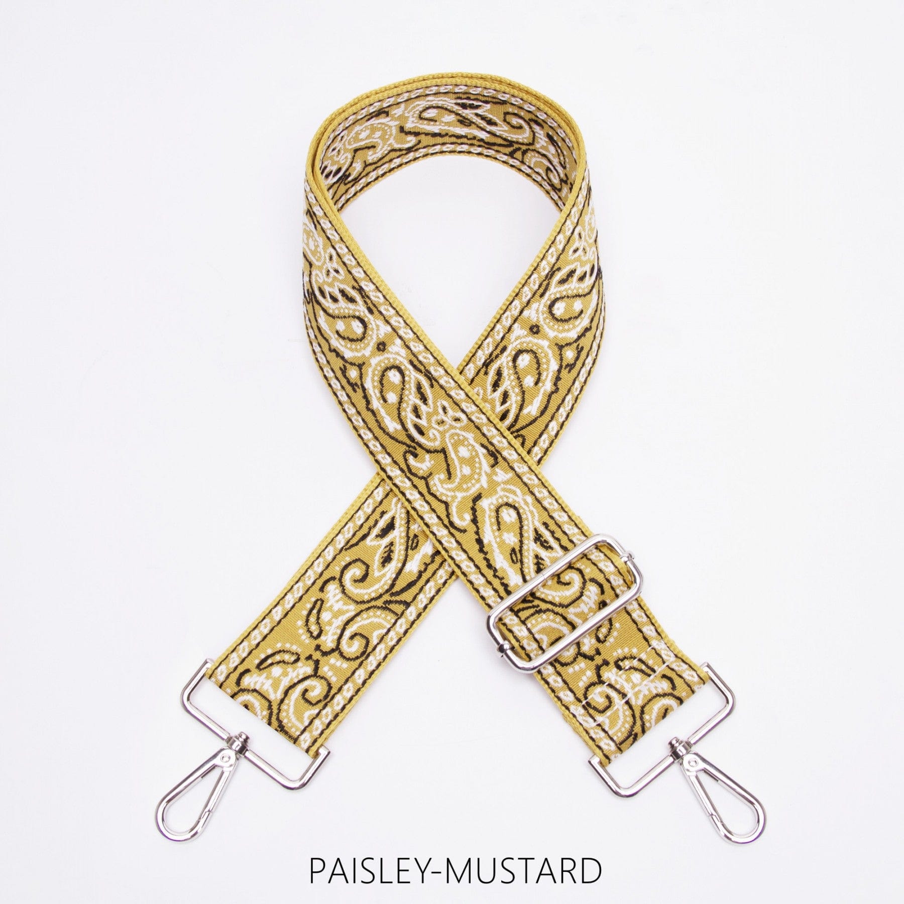 lusciousscarves Handbags Paisley-Mustard Interchangeable Bag Straps with Silver Hardware - Lots of colours available.