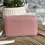 Load image into Gallery viewer, lusciousscarves Handbags Pale Pink Leather credit card holder with RFID card protection.
