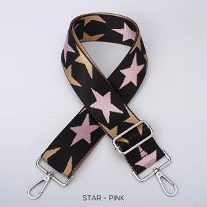 lusciousscarves Handbags Pale pink star Interchangeable Bag Straps with Silver Hardware - Lots of colours available.