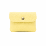 Load image into Gallery viewer, lusciousscarves Handbags Pastel Yellow Small leather coin popper purse , 20 colours available
