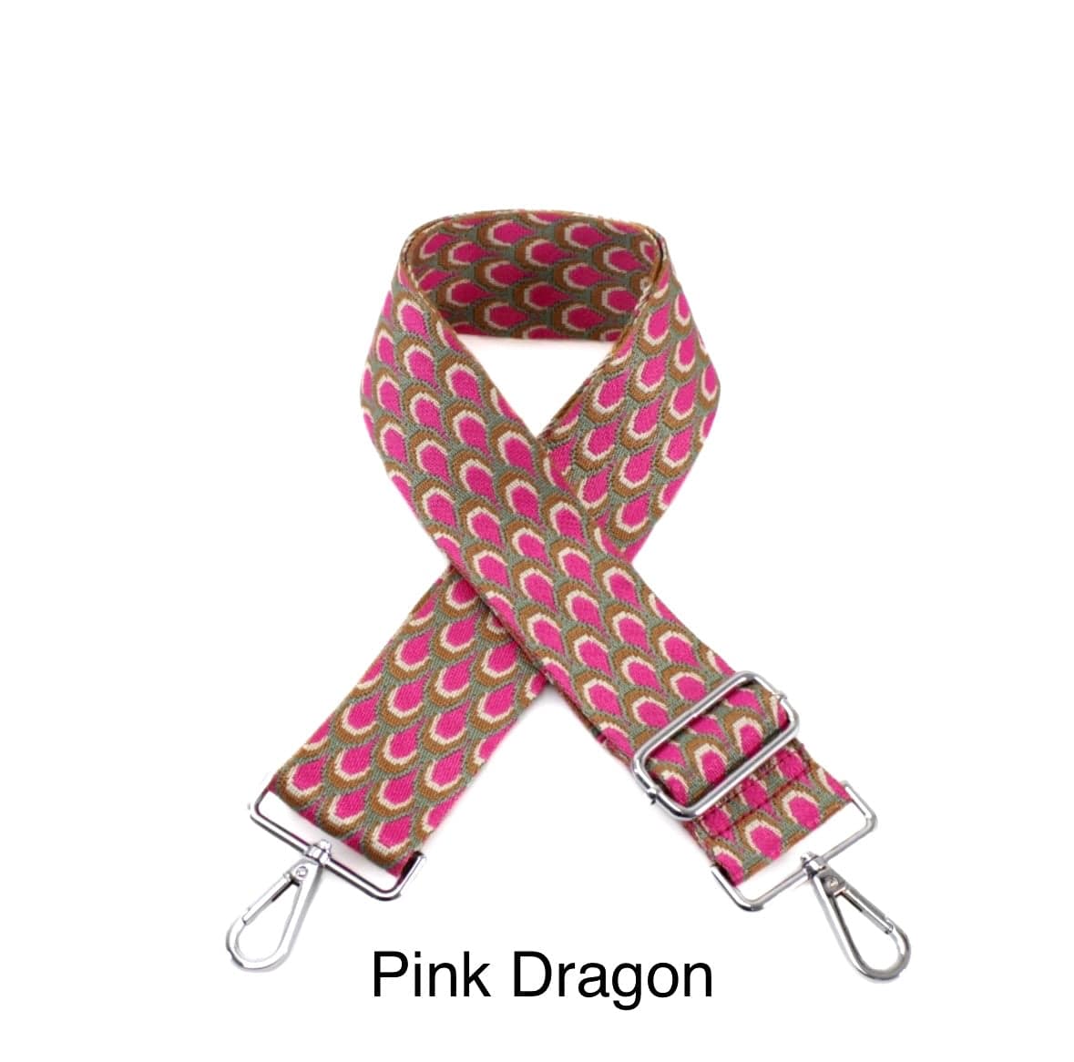 lusciousscarves Handbags Pink Dragon Handbag Bag Straps with SILVER HARDWARE - Lots of colours available.