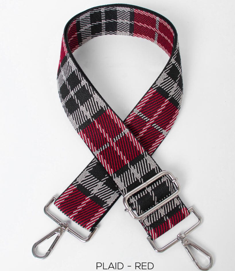 lusciousscarves Handbags Plaid-Red Interchangeable Bag Straps with Silver Hardware - Lots of colours available.