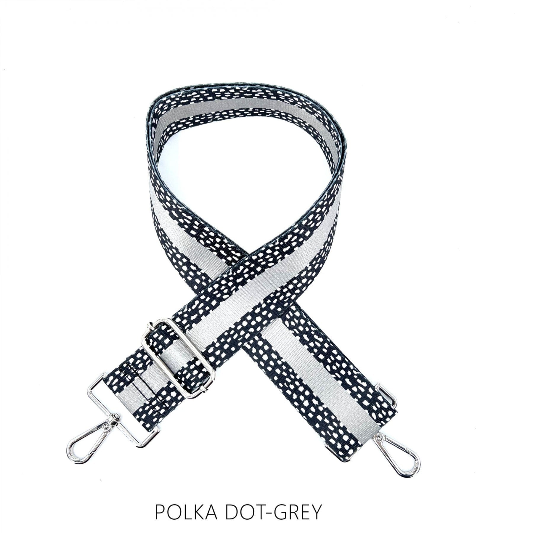 lusciousscarves Handbags Polka dot-Grey Interchangeable Bag Straps with Silver Hardware - Lots of colours available.
