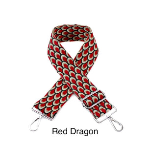 lusciousscarves Handbags Red Dragon Handbag Bag Straps with SILVER HARDWARE - Lots of colours available.