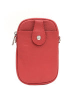 Load image into Gallery viewer, lusciousscarves Handbags Red Italian leather crossbody phone bag - lots of colours available
