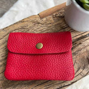 lusciousscarves Handbags Red Small leather coin purse , 20 colours available