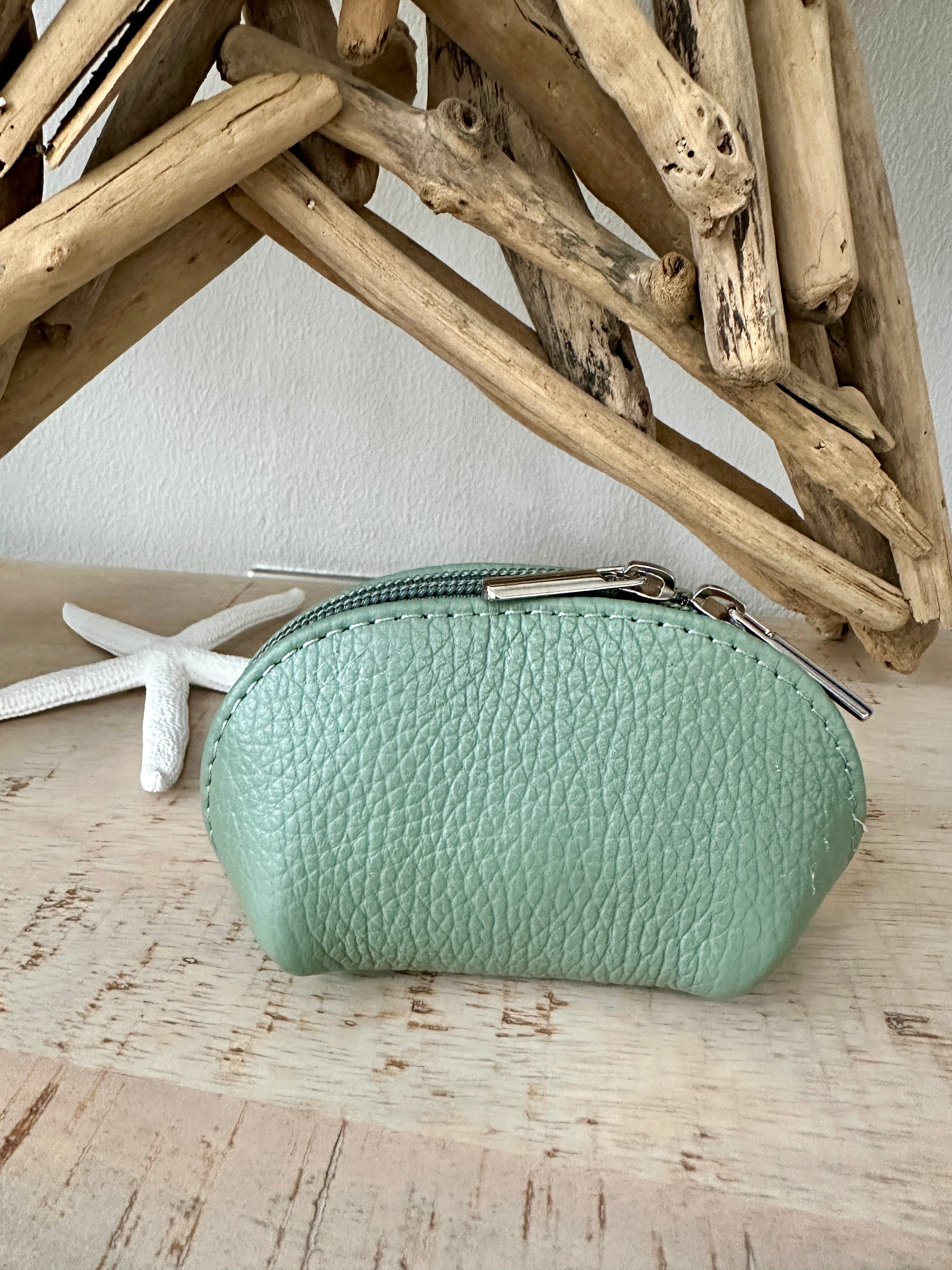 lusciousscarves Handbags Sage Green Italian leather coin purse