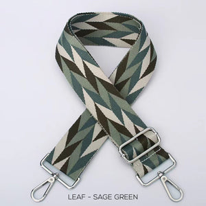 lusciousscarves Handbags Sage green shapes Interchangeable Bag Straps with Silver Hardware - Lots of colours available.