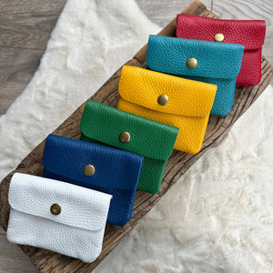 Small leather coin purse 20 colours available lusciousscarves