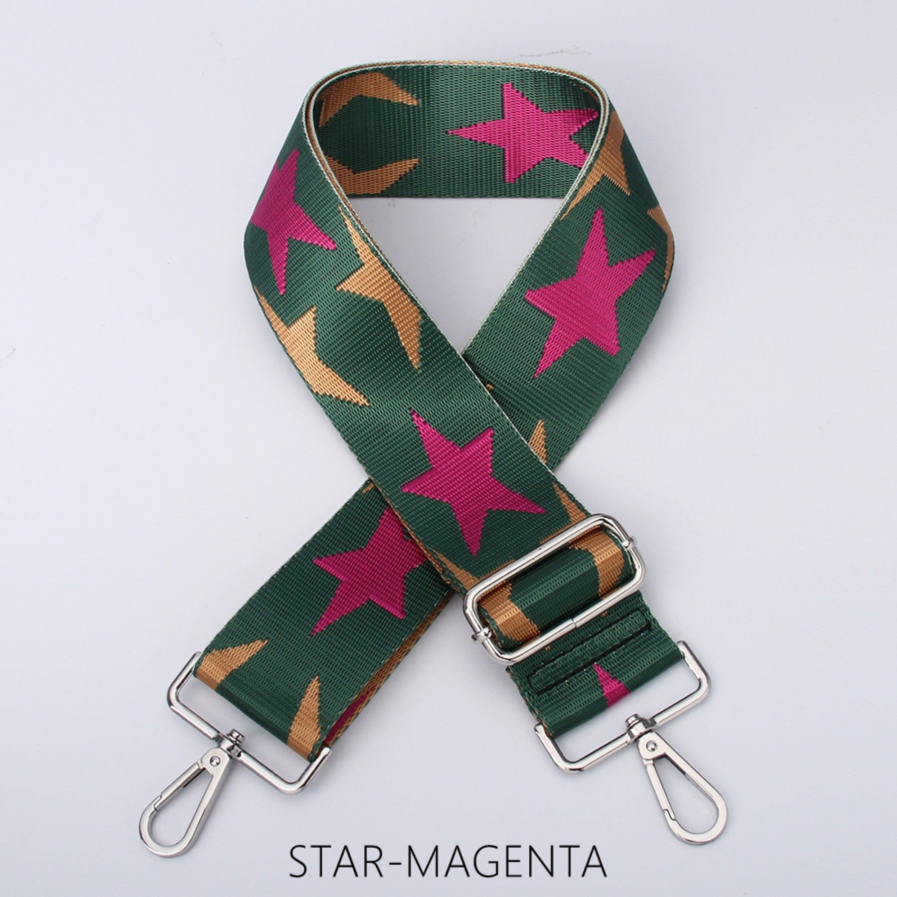 lusciousscarves Handbags Star-Magenta Interchangeable Bag Straps with Silver Hardware - Lots of colours available.